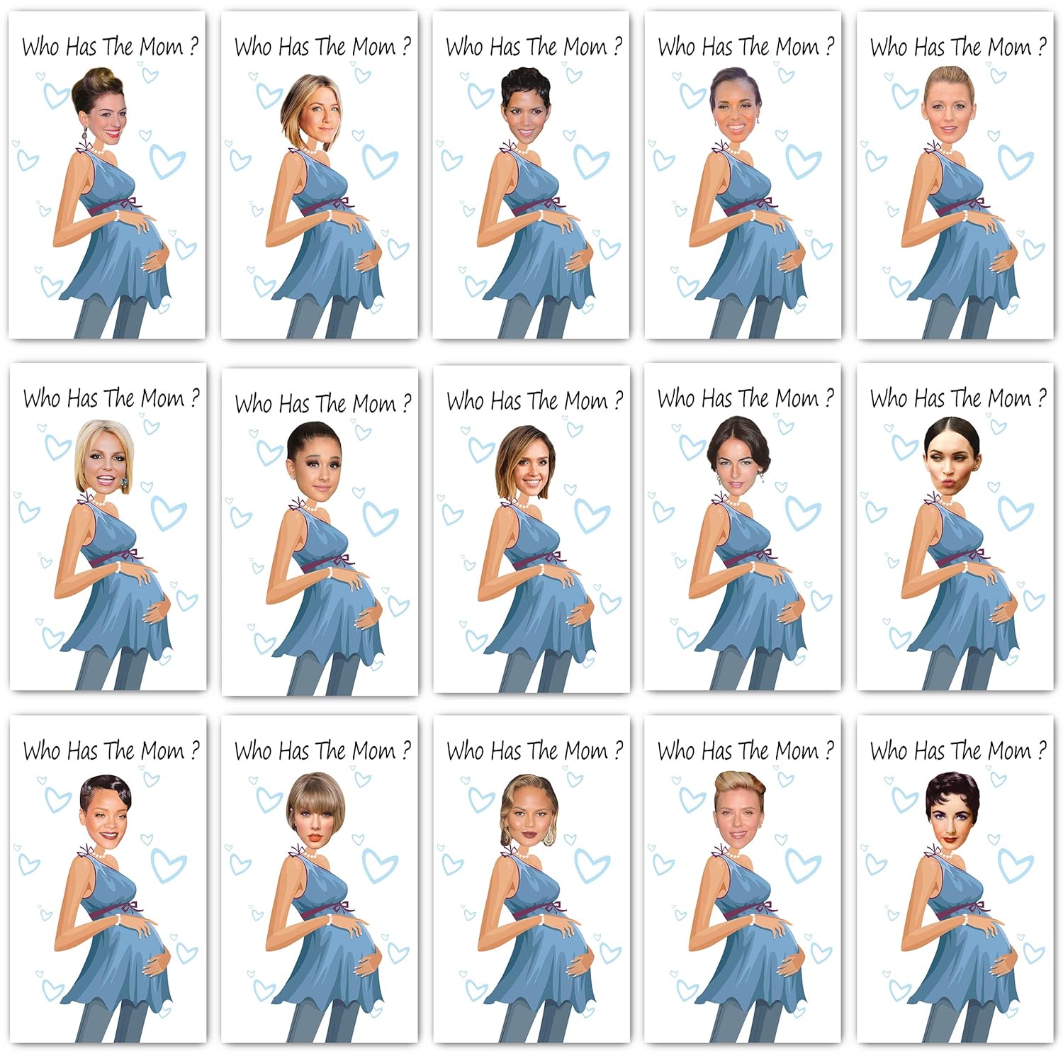 33 Cute Baby Shower Games - Scratch Off Lottery Ticket Raffle Cards Baby Shower Game - Who Has The Mom - 33 Sheets