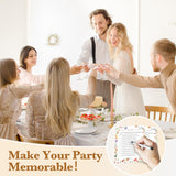 Bridal Shower Game, Wildflowers Theme Wedding Shower Games Cards For 25 Guests, Engagement Party Decorations Favors, Bachelorette Party Ideas And Activities Supplies, Wedding Games For Reception -B01