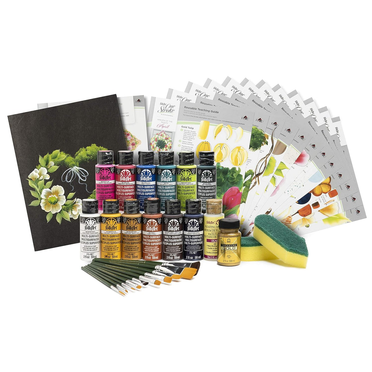 FolkArt One Stroke Wreath of the Month Paint Kit