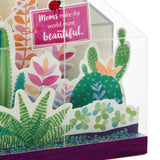 Hallmark Paper Wonder Mothers Day Pop Up Card (Succulent, Moms Make the World More Beautiful) (599MBC1137)