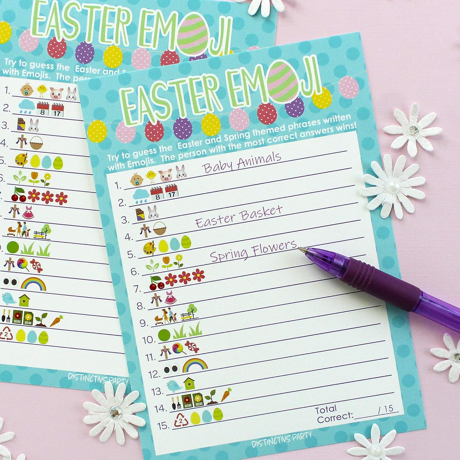 Easter Emoji Game For Kids – 25 Cards, Fun Classroom Activity For Easter Parties, Spring Events, And Egg Hunts