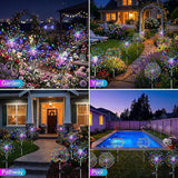 2 Pack Solar Firework Garden Lights 120 LED Multicolor Waterproof Twinkle Fairy Lights