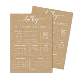 Baby Shower Game Cards - Set Of 30 Predictions & Advice - Double Sided Print - 5X7 Inches - Unisex - No Batteries Required - Manual Operation - 30 Game Cards Included