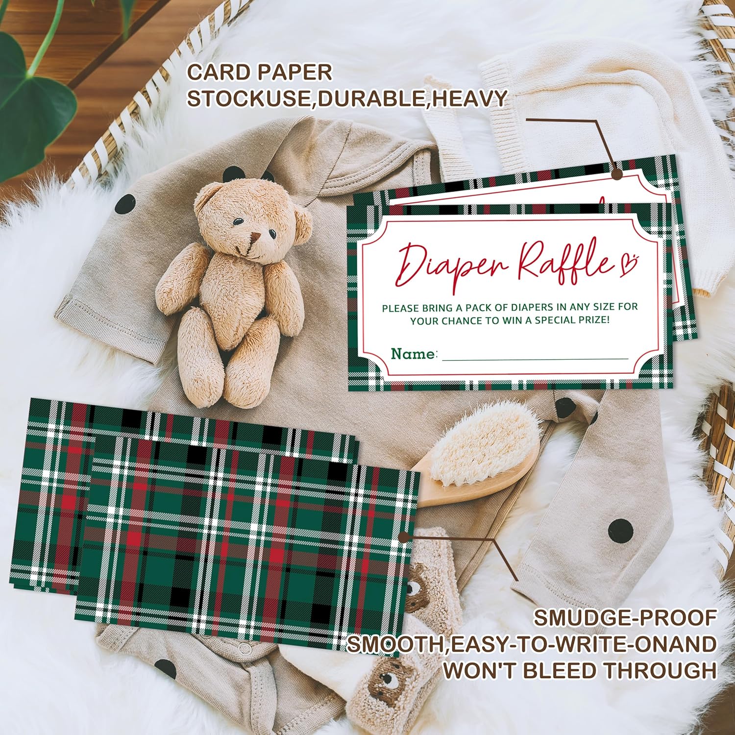 50 Pcs Funny Christmas Diaper Raffle Tickets - Baby Shower Game Diaper Raffle Card For Gender Reveal Baby Shower Party Games Decoration Centerpiece Enter To Win Drawing Prize Small 3.5" X 2" - A35