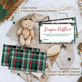 50 Pcs Funny Christmas Diaper Raffle Tickets - Baby Shower Game Diaper Raffle Card For Gender Reveal Baby Shower Party Games Decoration Centerpiece Enter To Win Drawing Prize Small 3.5" X 2" - A35