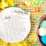 20 Pcs The Easter Story- Bible Game Cards With 1 Answer Card- Christian Party Game For Religious Activities?Adults Schoo?L Sunday Activities Church Easter Favors- Party Game & Activities- A05