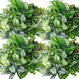 24 Pcs Artificial Flowers Plants For Outdoors, Uv Resistant Artificial Fake Plants Plastic Faux Greenery Outdoor Indoor For Decors Wedding
