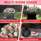 Cemetery Flowers For Grave,Headstone Flower Saddle,Flowers For Cemetery Grave Decoration Headstone Flower Saddle For Headstone Decoratio (Pink White)