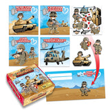 Kangaroo 28 Pack Military Bulk Valentines Day Cards For Kids School Classroom - Includes Envelopes & Stickers, Military Themed Valentines For Class Exchange Card, Valentine Party Favors Gifts For Kids
