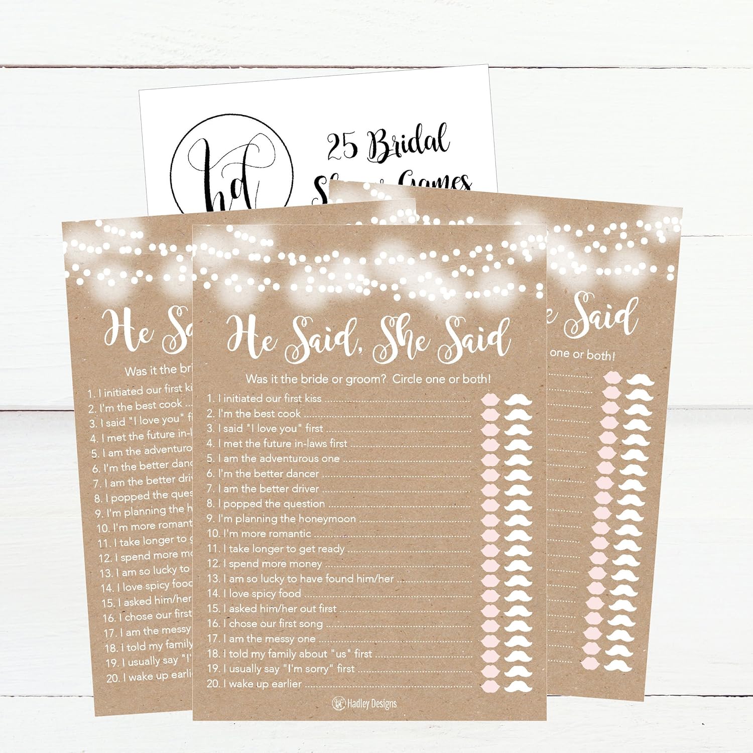 Rustic Bridal Shower Games For 25 Guests – Fun And Hilarious Bridal Games For Showers, Wedding Shower, Engagement, Classy Party Activities
