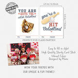 Baseball Sports Themed Valentines Day Card For Kids School Classroom Exchange (24 Included)