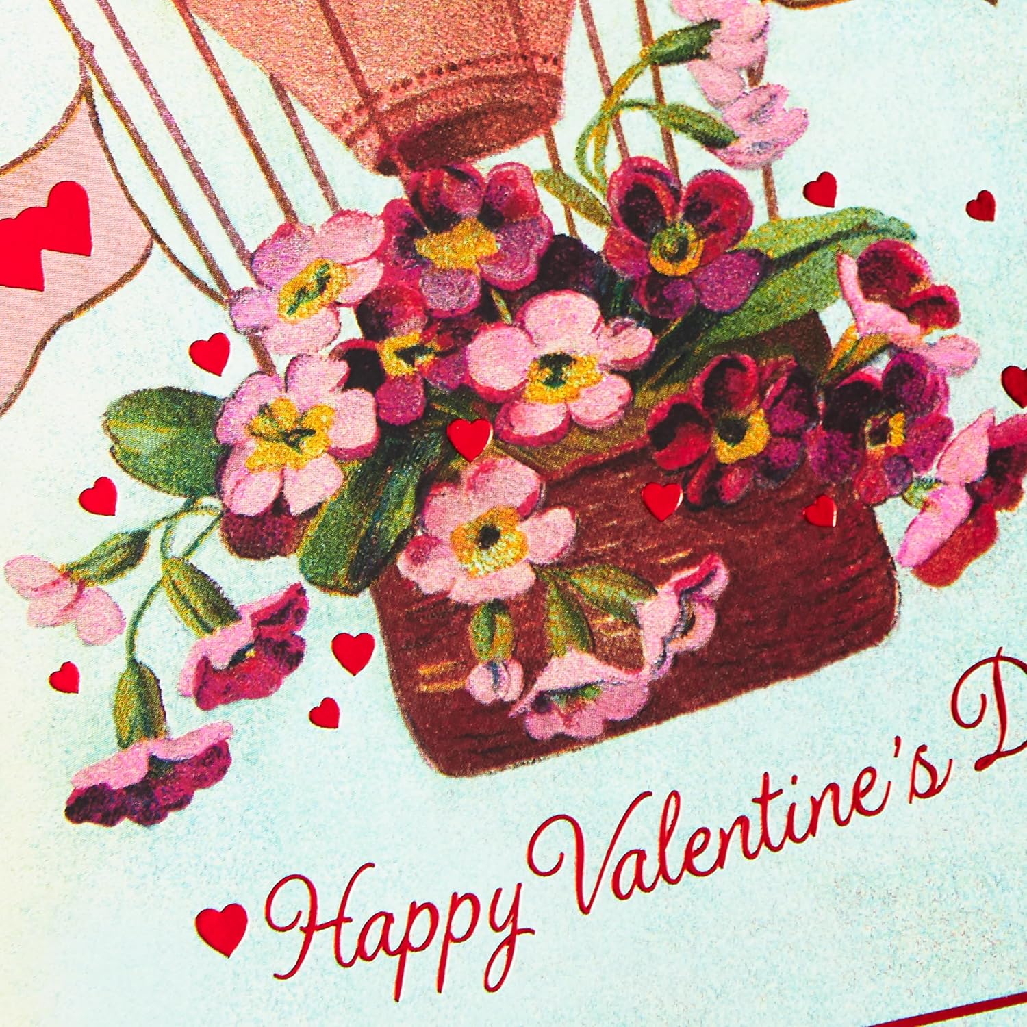 Hallmark Pack of Valentines Day Cards, Vintage Hot Air Balloon (10 Valentines Day Cards with Envelopes)