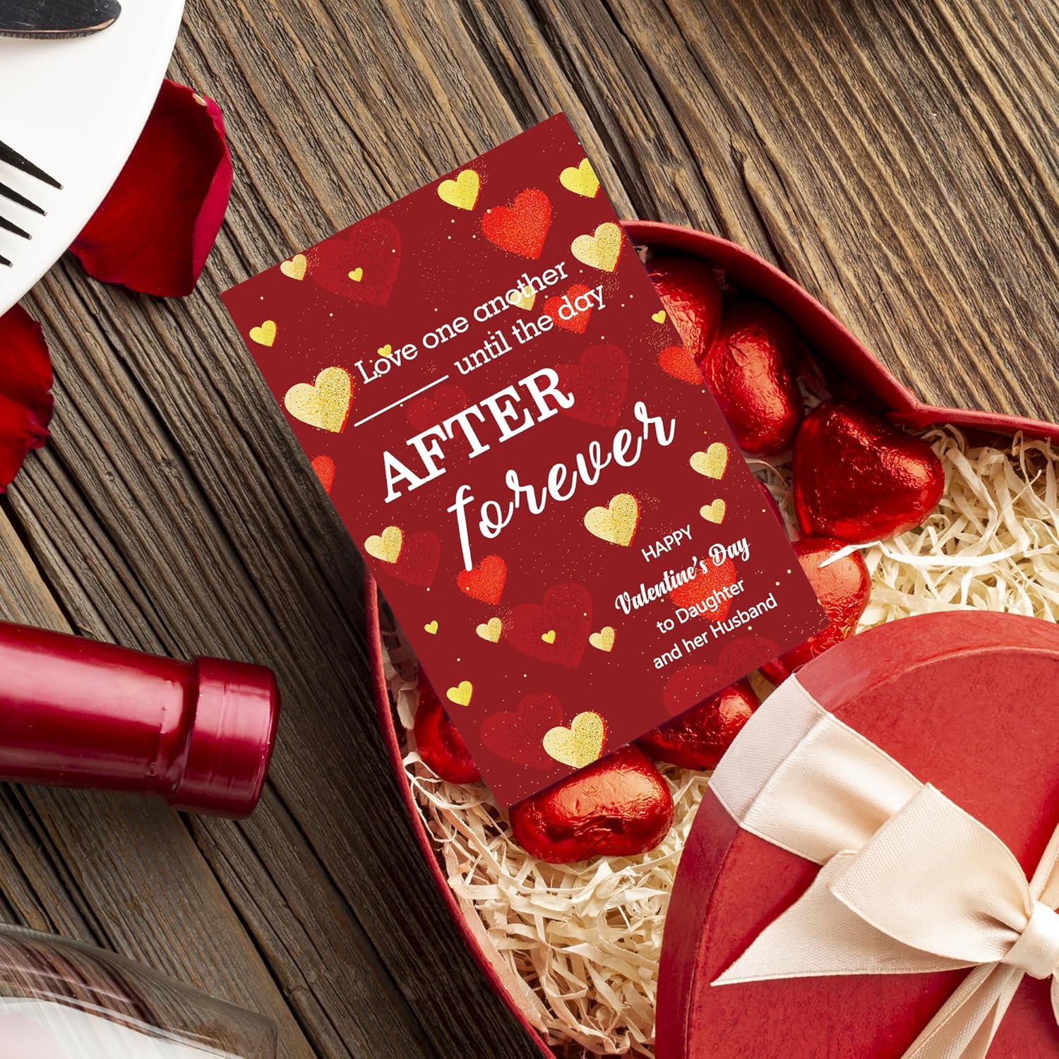 Valentines Day Card Gift For Daughter And Son-In-Law, Warm Valentine’S Day Cards Gifts From Mom Dad.