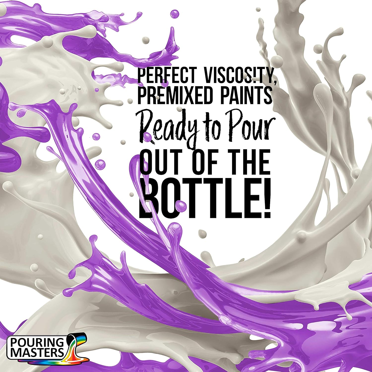 Pouring Masters Neon Jazzberry Ready To Pour Acrylic Pouring Paint - Premium 32-Ounce Pre-Mixed Fluid Acrylic Paint - Fluid Art Supplies For Canvas, Wood, Paper, Tile & Rocks