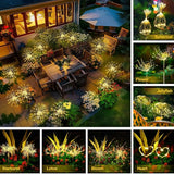 2 Pack Solar Firefly Garden Lights 16 LED Warm White Waterproof Yard Patio Decor