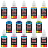 Airbrush Paint Set - 12 Color Secondary Opaque With Reducer & Cleaner, Ready To Spray Air Brush Paint, 1-Ounce Water-Based Acrylic For Painting Metal, Plastic Models, Canvas, Wood