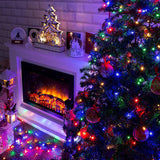 Christmas String Lights, 66Ft 200 Led Connectable Green Wire 8 Modes String Lights, Waterproof Christmas Lights For Indo