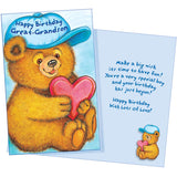 Great-Grandson Birthday Card - Large Card Opens To 10" X 7.75" - Made In Chicago - Premium Envelope Included & Shipped In Extra Sturdy Mailer 95816