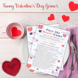Valentine'S Day Left Right Story, Pass The Heart Game, 2 Story Cards & A Red Fluffy Heart, Valentine'S Day Party Games & Supplies - A03