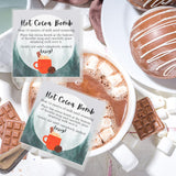 Hot Cocoa Chocolate Bomb Instruction Tags Cards | 50 Pack | 2.5" Inch Square Labels | Hot Cocoa Bomb Supplies | Christmas Holiday Winter Snow