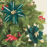 Store Christmas Poinsettia Dark Teal Flower 6Pcs 8-Inch Artificial Flower Picks Spray For Christmas Tree Decoration Ornaments For Xmas Tree Wreath Garland