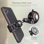 Universal Mirror Shower Phone Holder, 360° Dual Rotating Suction Cup Mount