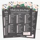 Baby Shower Game Cards, Dark Gray And Peach, 25 Pieces, Easy To Write On, Ideal For Baby Shower, Engagement, Bachelorette Party, Bridal Shower, Anniversary, Wedding