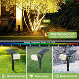 8 Pack 102 LED Solar Spot Lights IP65 Waterproof Adjustable Warm White Landscape Lights