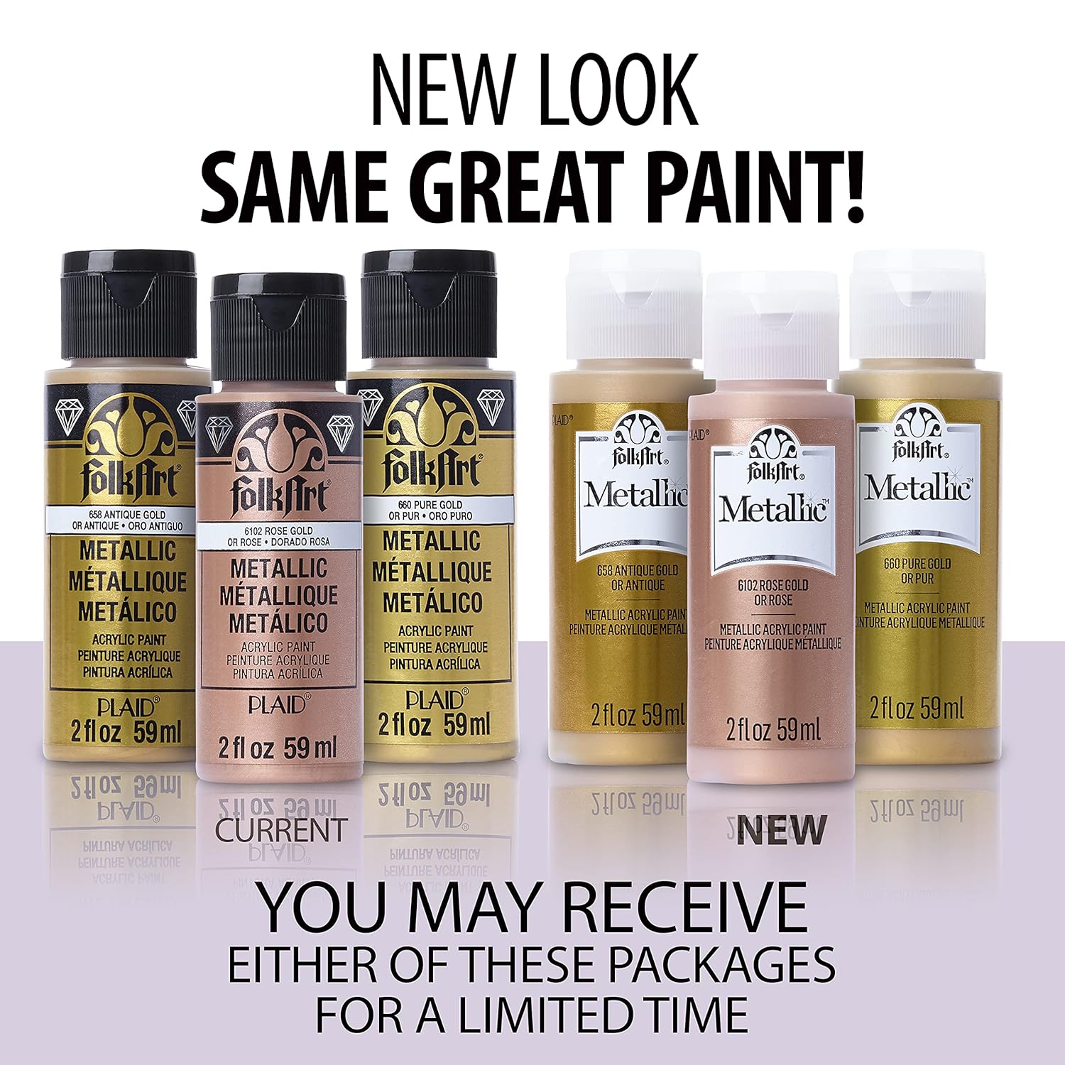 FolkArt multisurface metallic paint, 2 oz, Charcoal Black
