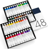 Watercolor Paint Set - 48 Piece Kit For Adults, Beginners & Professional Artists - 48 X 12Ml Liquid Water Color Tubes - Richly Pigmented Vibrant Colors - Art Supplies