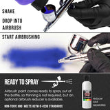 Pearlized Black Pearl Acrylic Special Effects Airbrush Paint - 8Oz Ready To Spray Air Brush Paint For Nails, Models, Fabric - Water-Based Air Brush Painting
