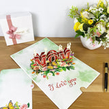 3D Popup Card For Mom - Handmade I Love You Card From Daughter - Floral Paper Art For Birthday, Mother’S Day, Christmas, Valentine’S - Unique Gift For Mom, Mama, Mother, Mommy