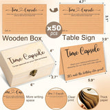 Time Capsule Box 1St Birthday, Baby Time Capsule Kit With 50 Cards, Party Games & Guest Activities, Baby Shower Decor Storage Box, Memorial Blessing Quotes Keepsake Gift