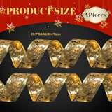 4 Pcs 79Ft Christmas Ribbon Lights Christmas Tree Decorations 240 Led Lights Fairy Lights Xmas Ribbon Battery Powered Op