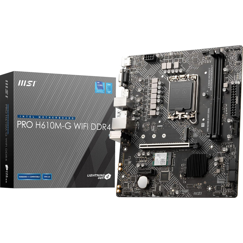 MSI PRO H610M-G WiFi DDR4 ProSeries Motherboard (mATX, 12th/13th Gen Intel Cor