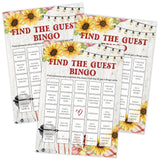 Bbq Find The Guest Bingo Game, Baby Shower Game, Pack Of 30 Game Cards, Gender Neutral Boy Or Girl, Fun Baby Game And Activity - Fa19