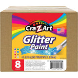 Cra-Z-Art Washable Glitter Paint Bulk Pack 8ct, Assorted Colors 4oz each bottle