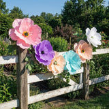 12 Pcs Giant Paper Flowers Decorations For Wall 20" 12" 3D Artificial Flowers For Wedding Backdrop Baby Shower Bridal Shower Birthday Party Banquet Nursery Home Decor Photography Props