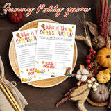 Thanksgiving Party Icebreaker Card - Who Is The Biggest Turkey -A Set Of 20 Game Cards, Thanksgiving Dinner Game For Adults, Friendsgiving, Harvest, Holiday, Party Supplies - A03