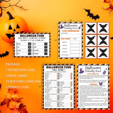Halloween Friendly Feud Card Game, Halloween Party Game For Family Activity, Halloween Games For Adults And Teens, Feud Quiz, Halloween Quiz(Wsfeud02)