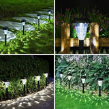 12 Pack Solar Pathway Lights Waterproof Cool White Landscape Garden Walkway Lights