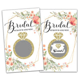 Bridal Shower Scratch Off Games, Bridal Shower Decorations Favors, Floral Bridal Raffle Lottery Tickets Cards For Bachelorette Party Wedding Engagement Party, Set Of 50 Cards (A04)