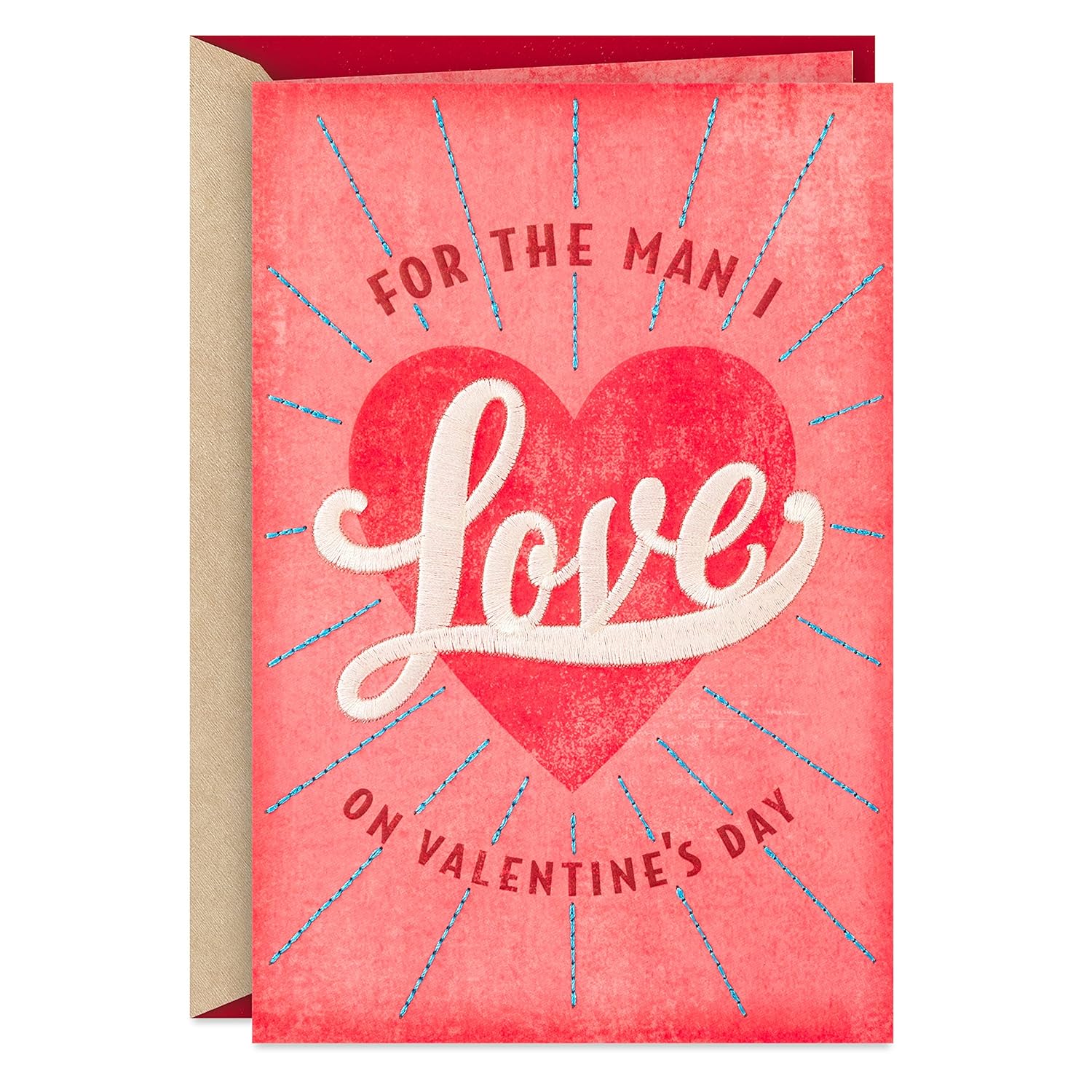 Hallmark Valentine's Day Romantic Card for Husband or Boyfriend (Embroidery Heart)