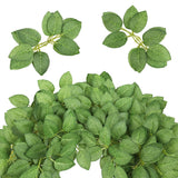 Artificial Roes Leaves 40Pcs Silk Greenery Fake Rose Flower Leaves For Diy Wedding Bouquets Centerpieces Arrangements Party Baby Shower Home Decorations