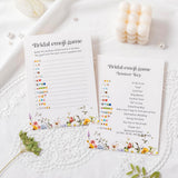 4 Fun Bridal Shower Games For 60 Guests - Wedding Games Includes Bingo, Emoji Guessing, Bride Trivia(Would She Rather), He Said She Said Bridal Game, Love Is In Bloom Wildflower Design