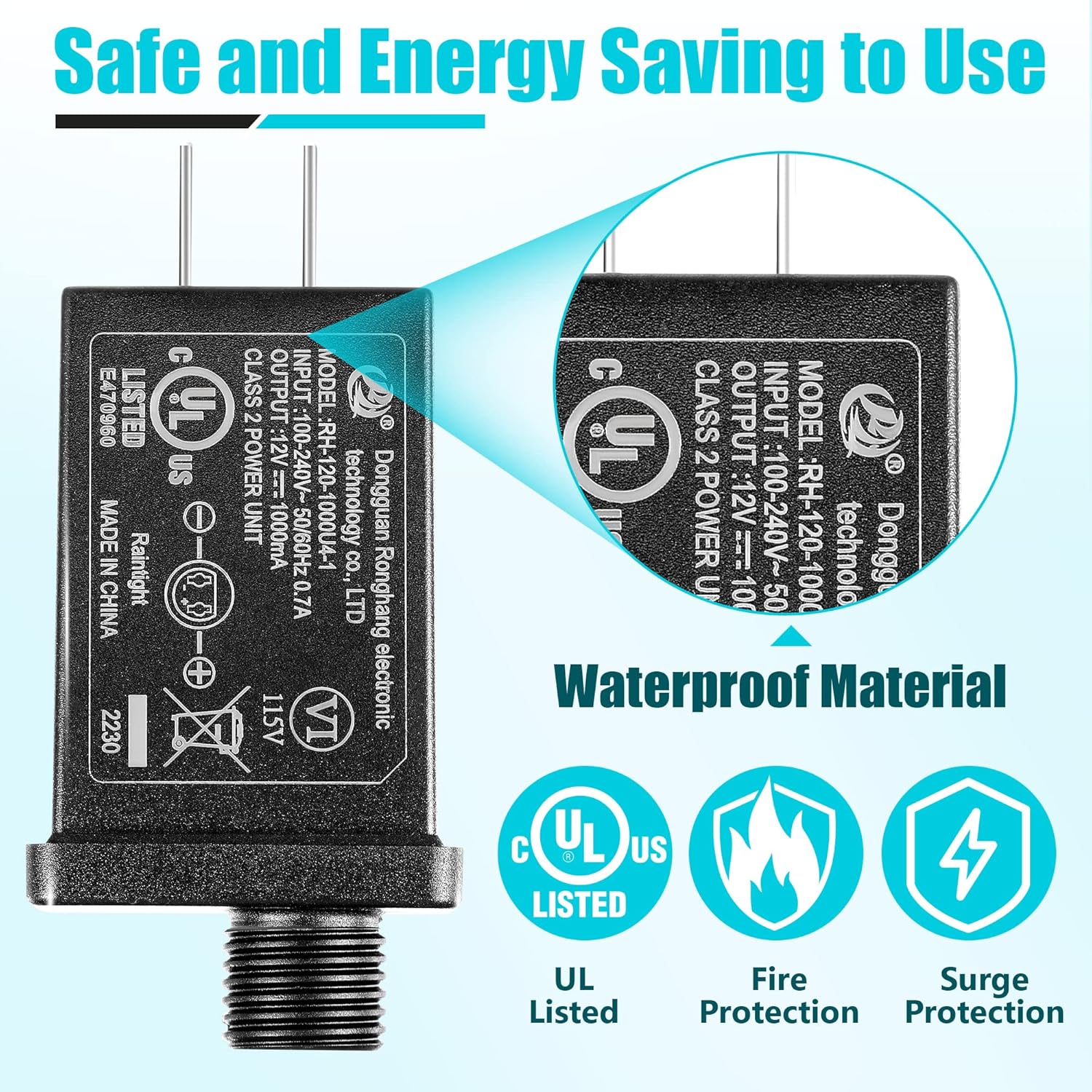 4 Pcs Replacement Yard Inflatable Adapter Power Supply Adaptor 12Vdc 1.0A Class 2 Power Supply For Halloween Christmas I