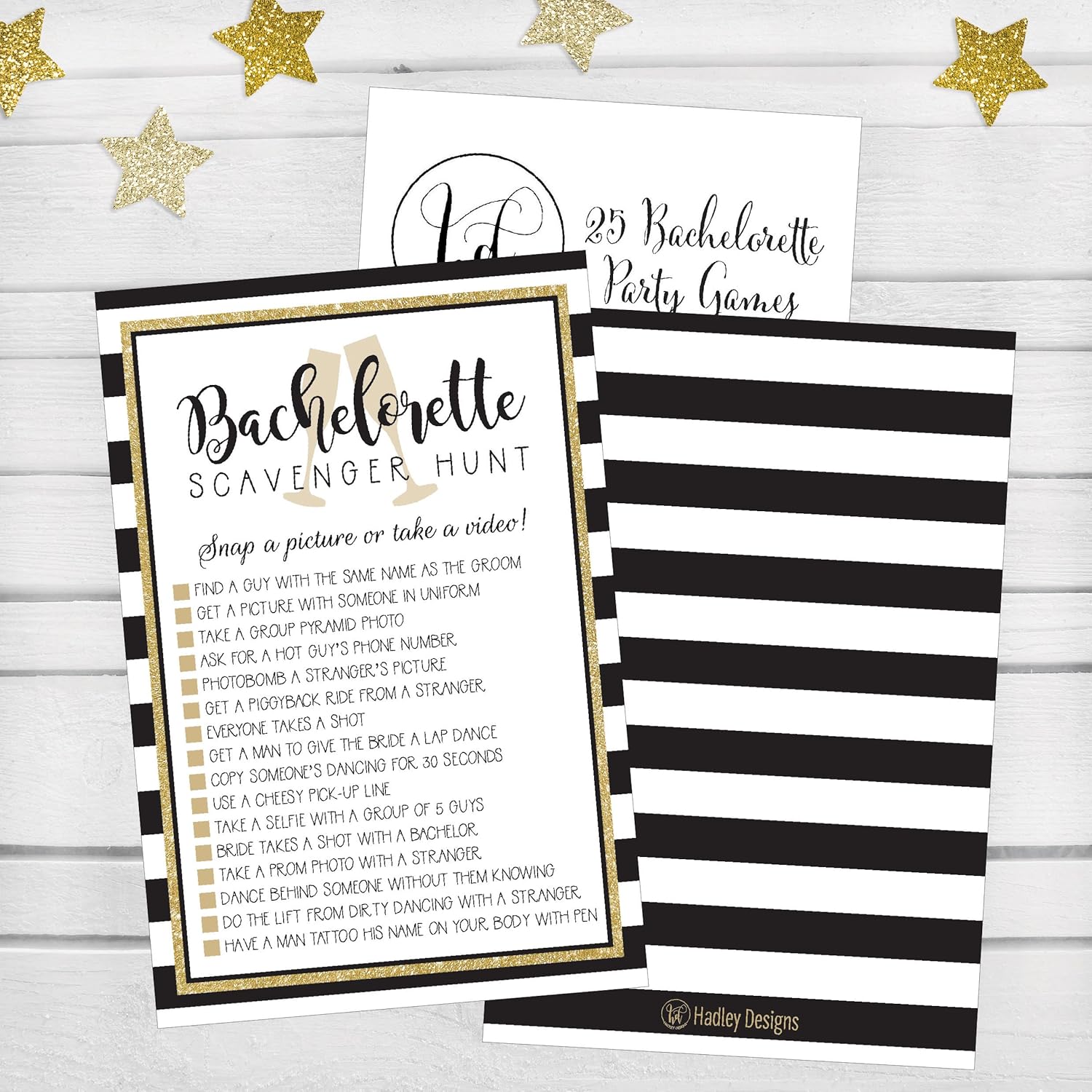 25 Bachelorette Scavenger Hunt Party Games, Girls Night Out Weekend Fun Naughty Cards For Scavenger Hunt, Drinking & Dares, Funny Novelty Decoration & Supplies Idea For Adult Woman