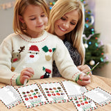 Christmas Trivia Party Game Cards, Christmas Games For Families, Xmas Picture Quiz And Xmas Word Scramble, Include 30 Double-Sided Game Cards, Christmas Party Supplies(Sdjtyx03)