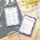 Moon & Star Theme Baby Shower Party Kit - 5 Activities, 251 Cards For 50 Guests - Space Cloud Baby Shower Card Games & Twinkle Little Star Bingo, Word Scramble Challenge