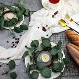 8 Pcs Candle Rings Artificial Eucalyptus Leaves Wreaths Candle Rings Wreaths Greenery Wreath Candle Rings For Pillars Boho Wreath Pillar Candleholders For Wedding Party Home Table Door (,)